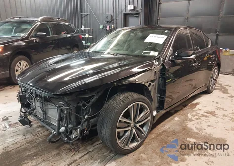 2015 Infiniti Q50 Hybrid Sport from USA, damaged, VIN JN1AV7AP1FM790763